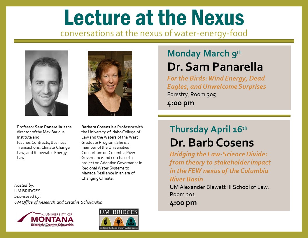 Lecture at the Nexus flyer with times and dates